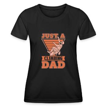 Grimpeur Juste un papa grimpeur - T-shirt sport Femme - noir - Devant - AI Model Female 172 light (172cm)
