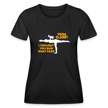 Yoga Class Or Goat Pass - Women's Functional T-Shirt - black - Front - AI Model Female 172 light (172cm)