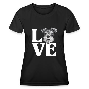 Schnauzer nain Chien Schnauzer - T-shirt sport Femme - noir - Devant - AI Model Female 172 light (172cm)