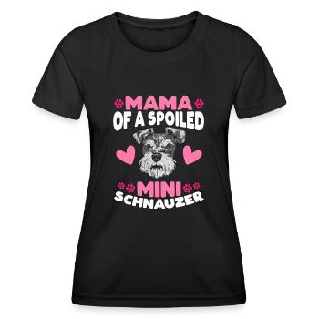 Schnauzer nain Chien Schnauzer - T-shirt sport Femme - noir - Devant - AI Model Female 172 light (172cm)