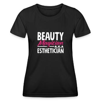 Hautpflege Kosmetikerin Kosmetik - Frauen Funktions-T-Shirt - Schwarz - Vorne - AI Model Female 172 light (172cm)