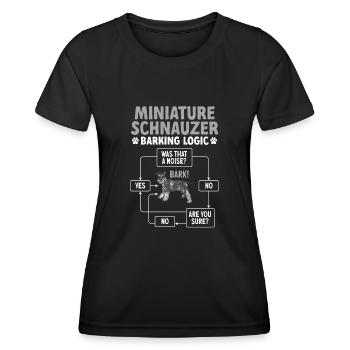Zwergschnauzer Hund Schnauzer - Frauen Funktions-T-Shirt - Schwarz - Vorne - AI Model Female 172 light (172cm)