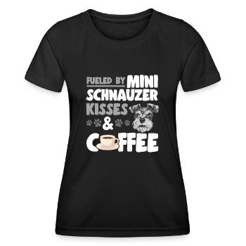 Schnauzer nain Chien Schnauzer - T-shirt sport Femme - noir - Devant - AI Model Female 172 light (172cm)