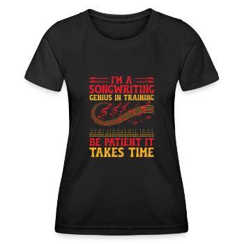 Musicien Auteur-compositeur Chanteur Musicien Musique Musique Pr - T-shirt sport Femme - noir - Devant - AI Model Female 172 light (172cm)