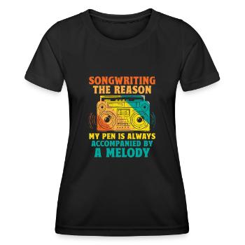 Musician Songwriter Singer Musician Music Music Pr - Women's Functional T-Shirt - black - Front - AI Model Female 172 light (172cm)