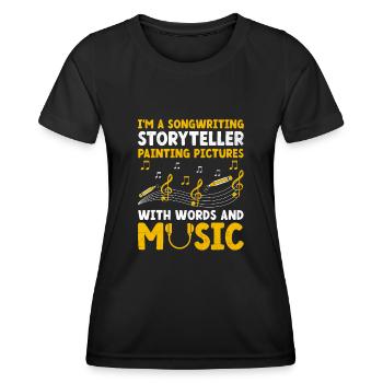 Musician Songwriter Singer Musician Music Music Pr - Women's Functional T-Shirt - black - Front - AI Model Female 172 light (172cm)