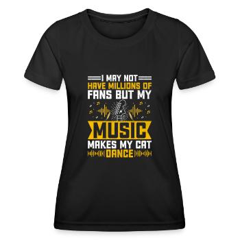 Musicien Auteur-compositeur Chanteur Musicien Musique Musique Pr - T-shirt sport Femme - noir - Devant - AI Model Female 172 light (172cm)
