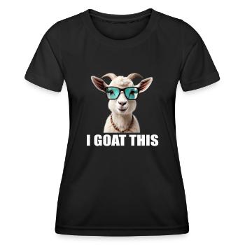 I Goat This Yoga Enthusiast - Women's Functional T-Shirt - black - Front - AI Model Female 172 light (172cm)