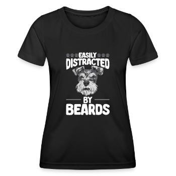 Schnauzer nain Chien Schnauzer - T-shirt sport Femme - noir - Devant - AI Model Female 172 light (172cm)