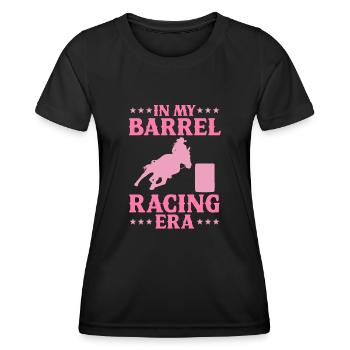 Rodeo Barrel Racing Pferd - Frauen Funktions-T-Shirt - Schwarz - Vorne - AI Model Female 172 light (172cm)