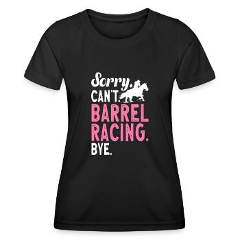 Rodeo Barrel Racing Pferd - Frauen Funktions-T-Shirt - Schwarz - Vorne - AI Model Female 172 light (172cm)