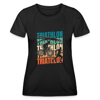 Triathlon Triathlete - Women's Functional T-Shirt - black - Front - AI Model Female 172 light (172cm)