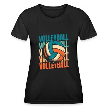 Volleyball Volleyballer - Frauen Funktions-T-Shirt - Schwarz - Vorne - AI Model Female 172 light (172cm)