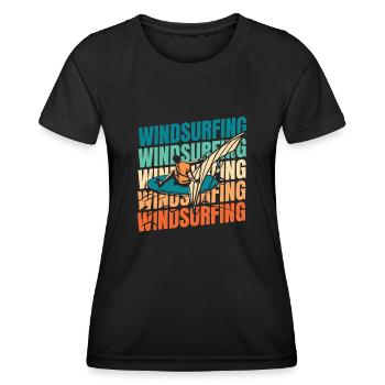 Windsurfing Windsurfers - Women's Functional T-Shirt - black - Front - AI Model Female 172 light (172cm)