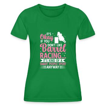Cheval de course de barils de rodéo - T-shirt sport Femme - vert - Devant - AI Model Female 172 dark (172cm)