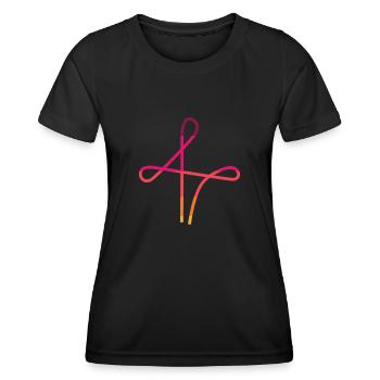 Rodeo Barrel Racing Pferd - Frauen Funktions-T-Shirt - Schwarz - Vorne - AI Model Female 172 light (172cm)