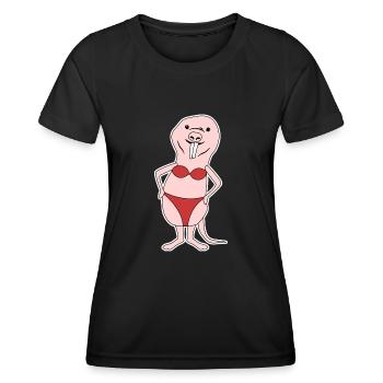 Naked Mole Rat Bikini - Women's Functional T-Shirt - black - Front - AI Model Female 172 light (172cm)