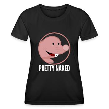 Joli rat-taupe nu - T-shirt sport Femme - noir - Devant - AI Model Female 172 light (172cm)