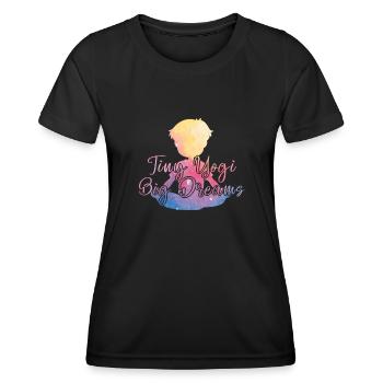 Tiny Yogi Big Dreams Méditation - T-shirt sport Femme - noir - Devant - AI Model Female 172 light (172cm)