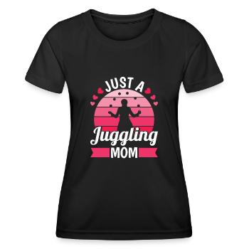 Jonglieren Jongleur Mutter Just A Juggling Mom - Frauen Funktions-T-Shirt - Schwarz - Vorne - AI Model Female 172 light (172cm)