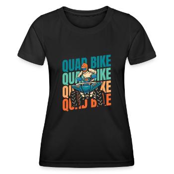 Quad - T-shirt sport Femme - noir - Devant - AI Model Female 172 light (172cm)
