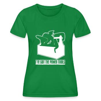 Best Power Tool Electric Tools Toll Bag - Women's Functional T-Shirt - kelly green - Front - AI Model Female 172 dark (172cm)