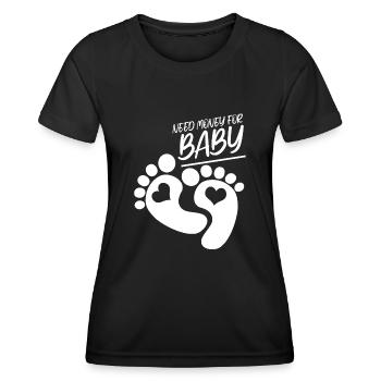 Expecting Baby Mother Pregnant Pregnancy - Women's Functional T-Shirt - black - Front - AI Model Female 172 light (172cm)