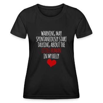 Pregnancy Baby Mother Heart Pregnant - Women's Functional T-Shirt - black - Front - AI Model Female 172 light (172cm)