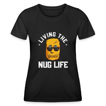 Chicken Nugget Liebhaber Chicken Nuggets - Frauen Funktions-T-Shirt - Schwarz - Vorne - AI Model Female 172 light (172cm)