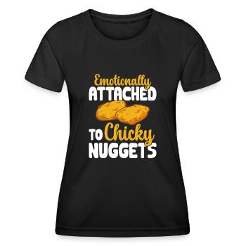 Chicken Nugget Lover Chicken Nuggets - Women's Functional T-Shirt - black - Front - AI Model Female 172 light (172cm)