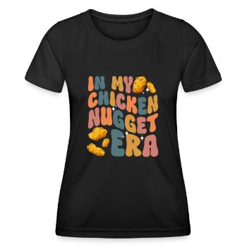 Chicken Nugget Liebhaber Chicken Nuggets - Frauen Funktions-T-Shirt - Schwarz - Vorne - AI Model Female 172 light (172cm)