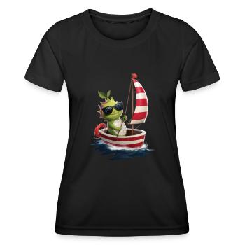 Obst Drachenfrucht Bootfahren Geschenk - Frauen Funktions-T-Shirt - Schwarz - Vorne - AI Model Female 172 light (172cm)