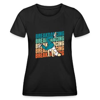 Breakdance Breakdancer Breakdancing - Frauen Funktions-T-Shirt - Schwarz - Vorne - AI Model Female 172 light (172cm)