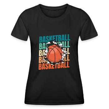 Basketball Basketballer - Frauen Funktions-T-Shirt - Schwarz - Vorne - AI Model Female 172 light (172cm)