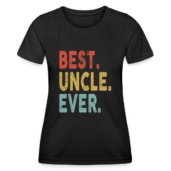Vintage Meilleur Oncle Couleurs Rétro Meilleur Oncle Jamais - T-shirt sport Femme - noir - Devant - AI Model Female 172 light (172cm)