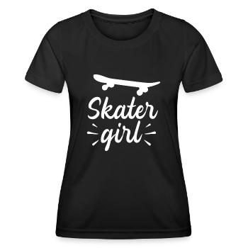 Skater Mädchen Mädchen Skateboard Skater Skateboard sk8 - Frauen Funktions-T-Shirt - Schwarz - Vorne - AI Model Female 172 light (172cm)