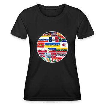 Misanthrope Grumpy Curse Words - Frauen Funktions-T-Shirt - Schwarz - Vorne - AI Model Female 172 light (172cm)