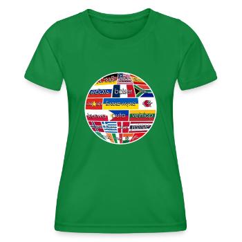 Misanthrope Grumpy Curse Words - Women's Functional T-Shirt - kelly green - Front - AI Model Female 172 dark (172cm)