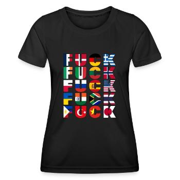 Misanthrope Curse Words Grumpy - Women's Functional T-Shirt - black - Front - AI Model Female 172 light (172cm)