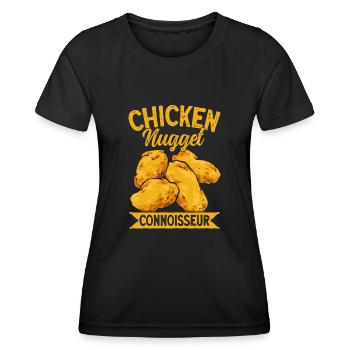 Chicken Nugget Lover Chicken Nuggets - Women's Functional T-Shirt - black - Front - AI Model Female 172 light (172cm)