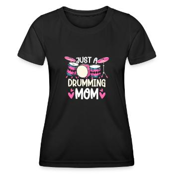Batterie Batteur Batteur Mère - T-shirt sport Femme - noir - Devant - AI Model Female 172 light (172cm)
