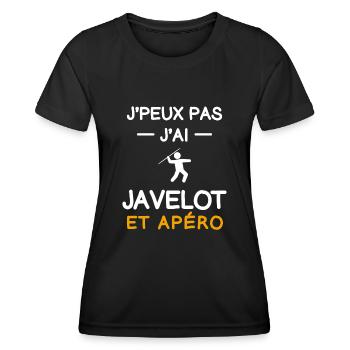 I can't I have Speerwurf Aperitif Athlet - Frauen Funktions-T-Shirt - Schwarz - Vorne - AI Model Female 172 light (172cm)