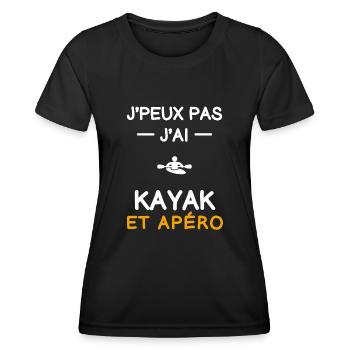 I can't I kayak aperitif kayaker - Frauen Funktions-T-Shirt - Schwarz - Vorne - AI Model Female 172 light (172cm)