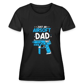 Airsoft Vater Just An Airsoft Dad - T-shirt sport Femme - noir - Devant - AI Model Female 172 light (172cm)