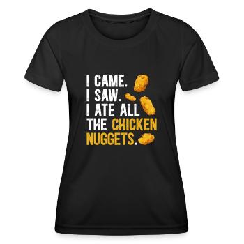 Chicken Nugget Lover Chicken Nuggets - Women's Functional T-Shirt - black - Front - AI Model Female 172 light (172cm)