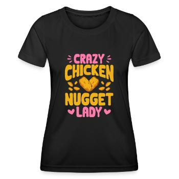 Nuggets de poulet Nuggets de poulet - T-shirt sport Femme - noir - Devant - AI Model Female 172 light (172cm)