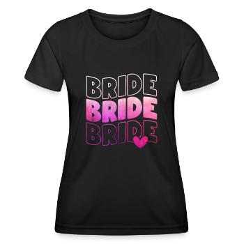 Junggesellenabschied Junggesellenabschied Braut zum Verheiraten - Frauen Funktions-T-Shirt - Schwarz - Vorne - AI Model Female 172 light (172cm)