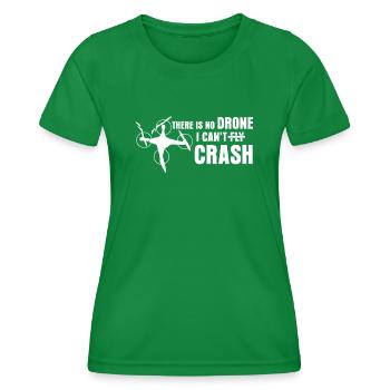 Quadrocopter Drone Crash FPV Drones - Frauen Funktions-T-Shirt - Kelly Green - Vorne - AI Model Female 172 dark (172cm)