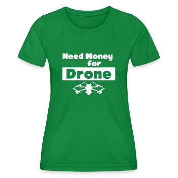 Drone FPV Drones Quadrocopter - Frauen Funktions-T-Shirt - Kelly Green - Vorne - AI Model Female 172 dark (172cm)