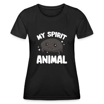 Black Rain Frog Breviceps Fuscus Frog - Women's Functional T-Shirt - black - Front - AI Model Female 172 light (172cm)